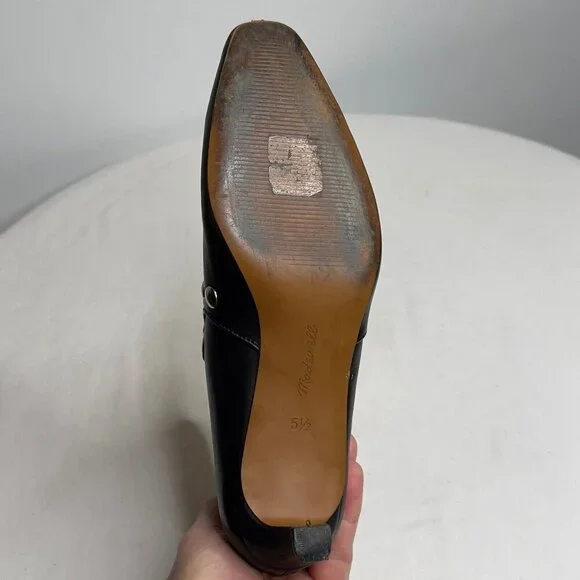 Madewell $218 The DImes Kitten Heel Boot Black Size 5.5 NR864 #102